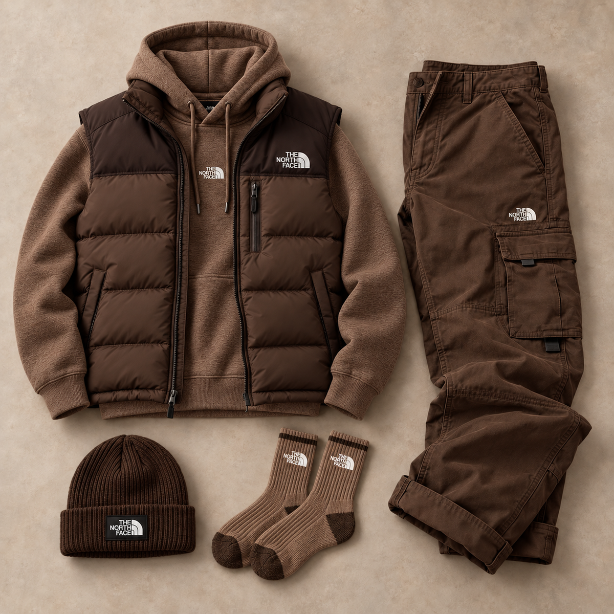 Men's Casual Windproof Down Set